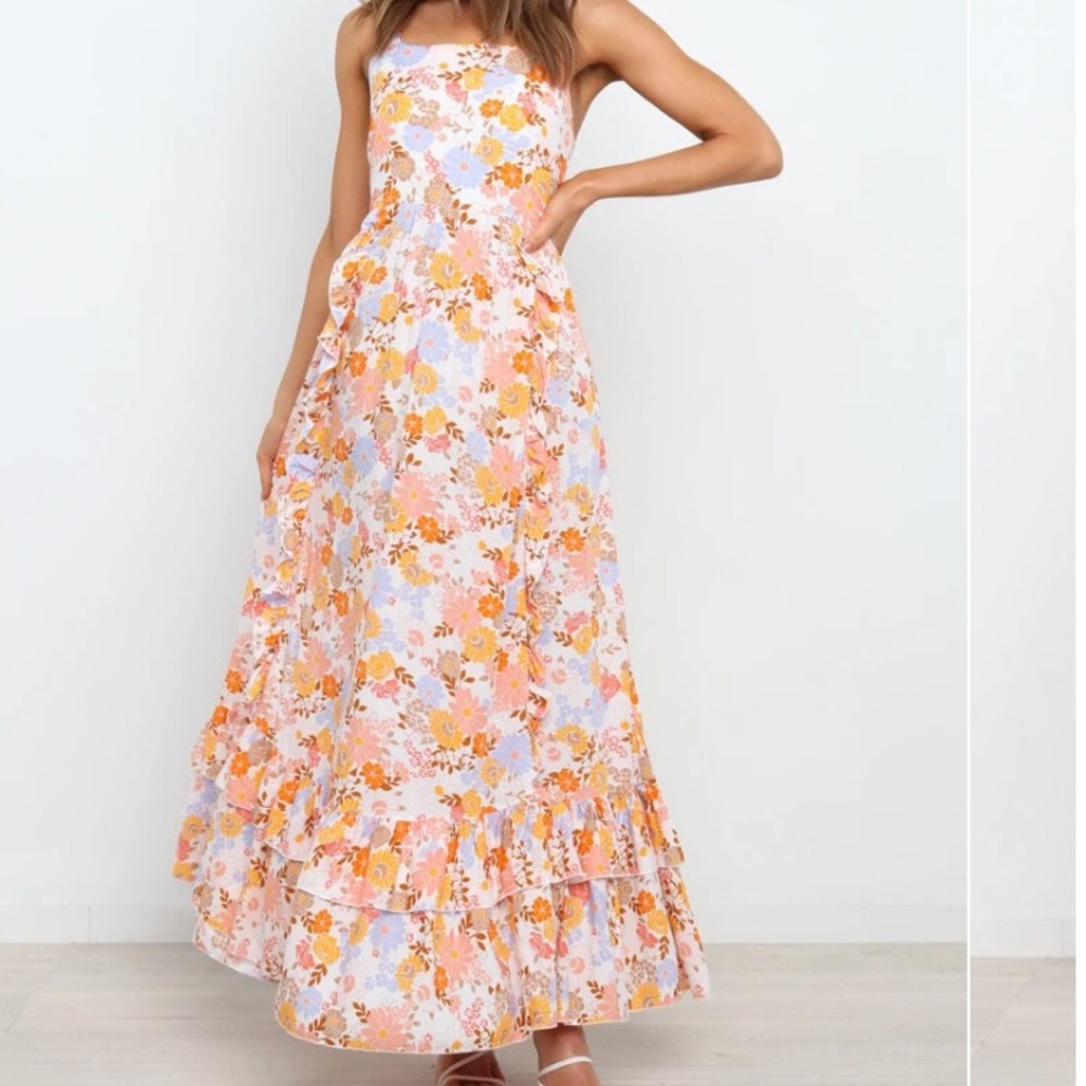 Beautiful Floral Petal & Pup Dress